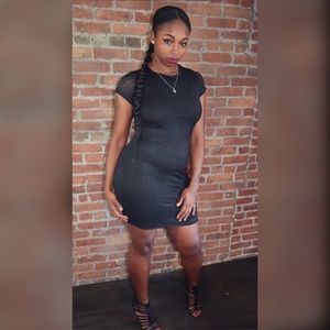 Black mini dress
